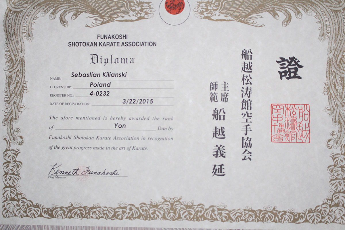certyfikat-karate